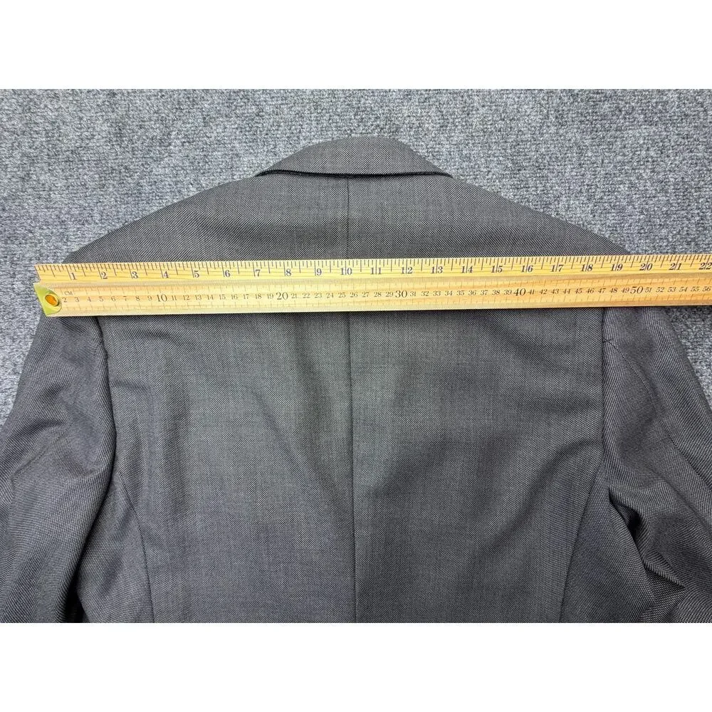 Hickey Freeman 44L Loro Piana Super 120s Wool Sport Coat Gray Made USA